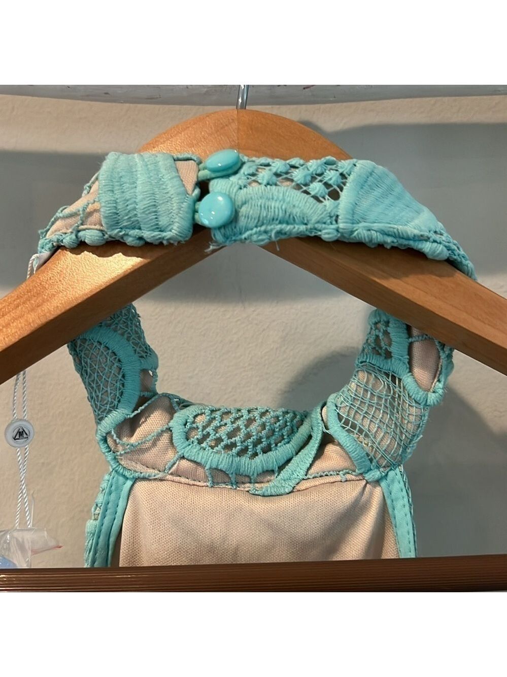 Missguided nwt mint lace and nude choker halter neck bodycon cocktail dress 4 - Picture 9 of 12